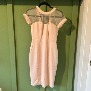 pastel pink body con dress
